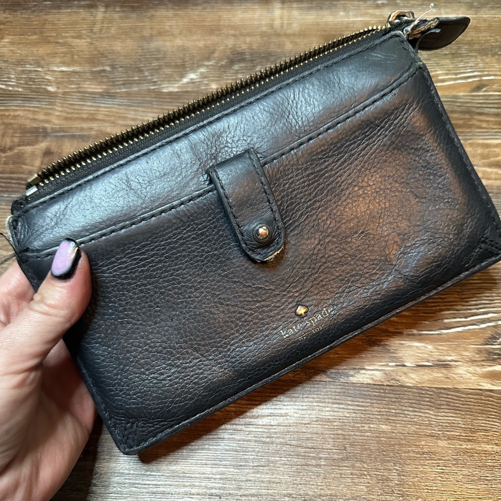 Kate Spade Dark Leather Clutch